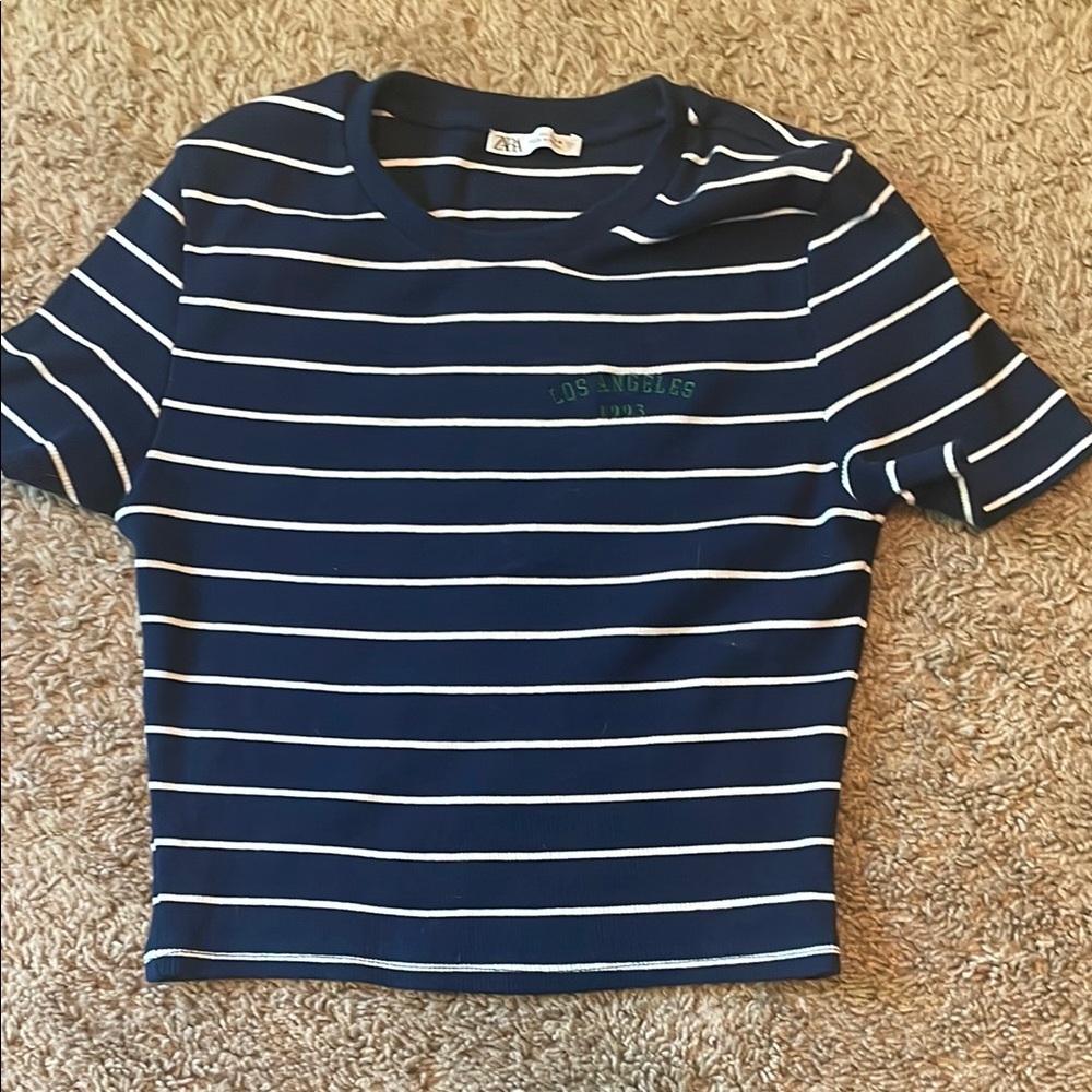 Zara Ribbed Knit Cropped Top